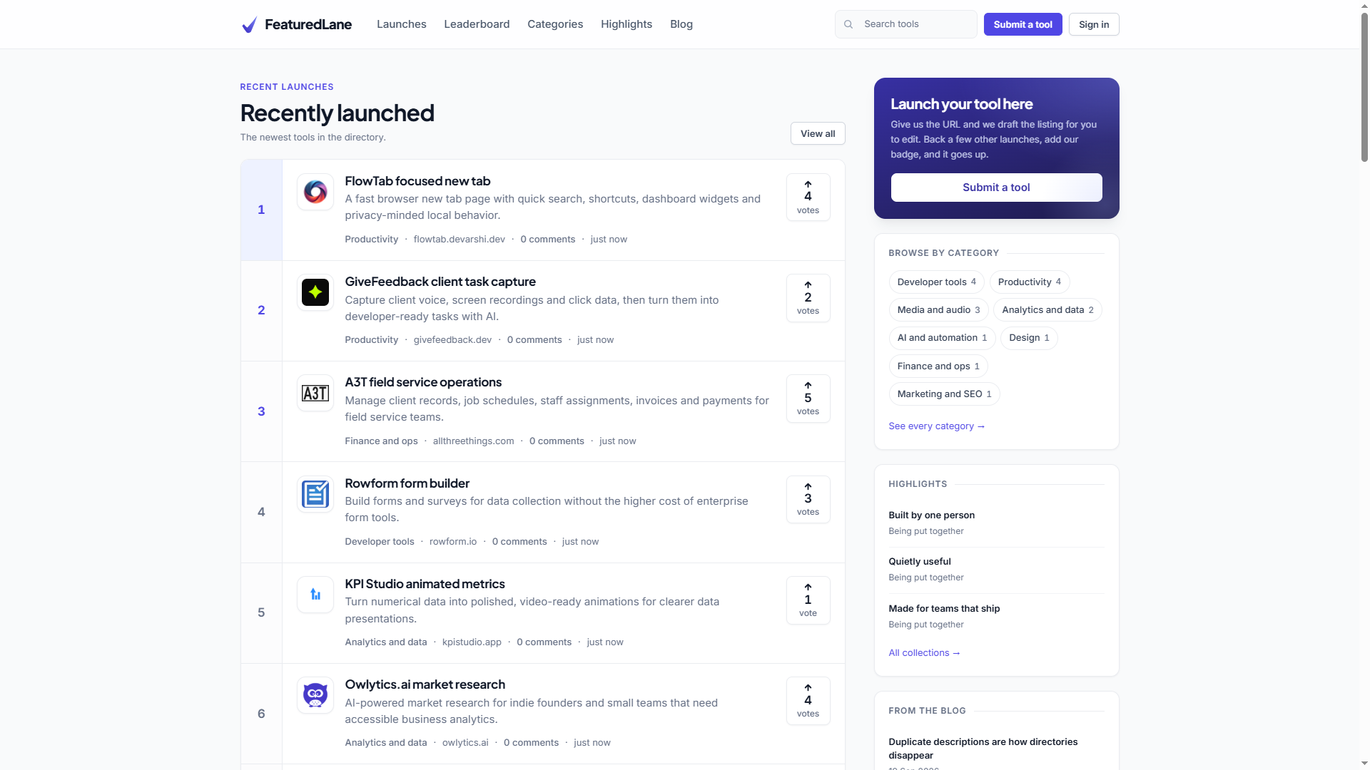 Featured Lane - List your Tool screenshot 2